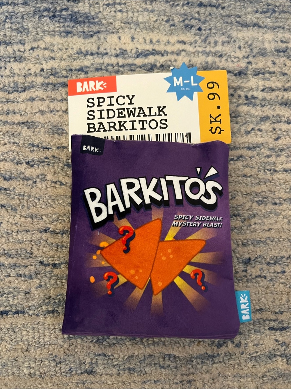 NWT Bark Barkitos Dog Toy